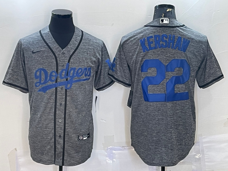 Men's Los Angeles Dodgers Clayton Kershaw Nike Gray Alternate Name Jersey